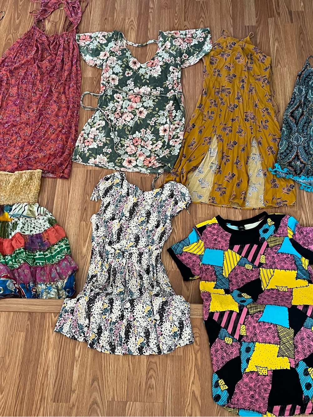 8 BoHo style Women's Dress and Romper Bundle - Sizes S & M
